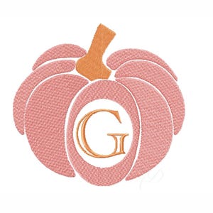 Pumpkin Fill Frame Wreath Embroidery Design Fall Monogram Frame BX Instant download PES Herrington Design 4x4 5x7 6x10