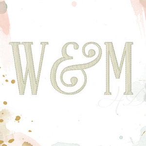 3 inch Embroidery Fill Typwriter Vintage Serif Embroidery Font Reynolds  BX instant download