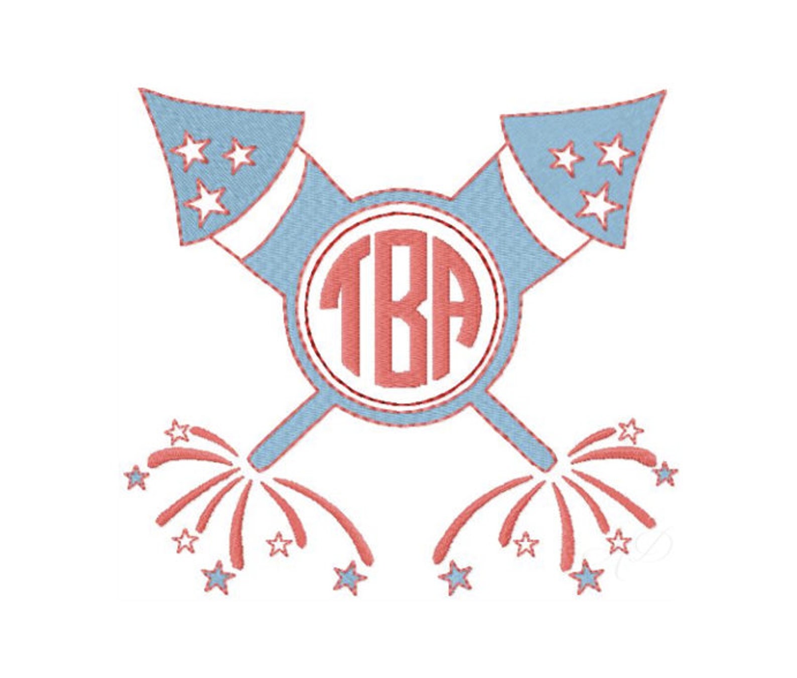 Firecracker july 4th embroidery design patriotic monogram home  etsy Firecracker july 4th embroidery design patriotic monogram home  etsy