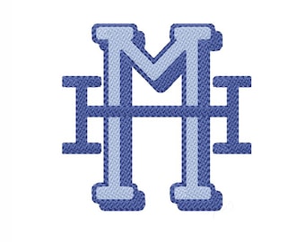3.5&quot; inch Jackson Embroidery Font Interlocking Vine Monogram  BX Font instant download PES 4x4 5x7 6x10 All Formats