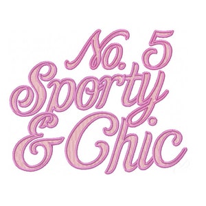 2" inch Sporty Chic Girls Two Tone Outline Embroidery Font numbers Varsity Athletic Monogram Instant Download Herrington Design