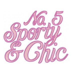 2&quot; inch Sporty Chic Girls Two Tone Outline Embroidery Font numbers Varsity Athletic Monogram Instant Download Herrington Design