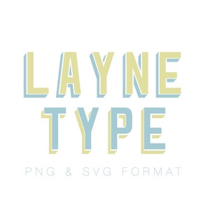 Layne Monogram Printable Monogramm Schriftart für Schneidemaschine Herrington Design Instant Download