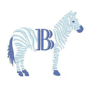 Chinoiserie Chic Zebra Monogram embroidery design Instant download 4x4 5x7 6x10 PES BX