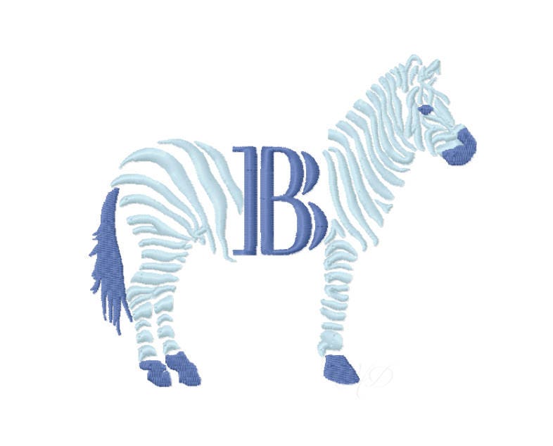 Chinoiserie Chic Zebra Monogram embroidery design Instant download 4x4 5x7 6x10 PES BX