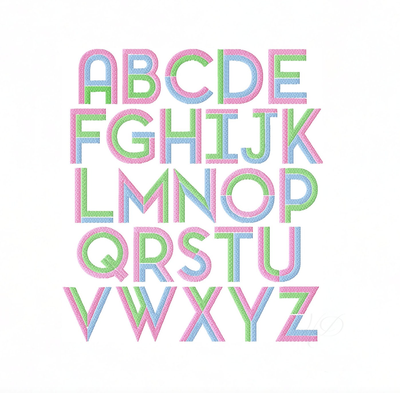 3" Madison Multi Color Embroidery Machine Font BX Instant download Herrington Design 4x4 5x7 6x10