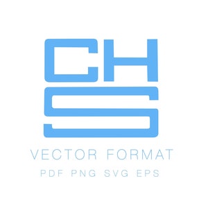 Square Type Monogram PNG PDF & SVG Vector Formaat voor Cricut Illustrator Canva Instant Download Herrington Design