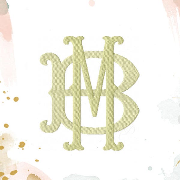 4" Barrett Monogram Fishtail Font Fish Tail Embroidery Fill Package Sale 4x4 5x7 Hoop Instant Download PES