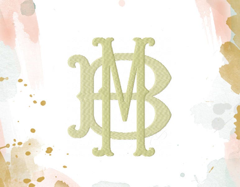 4" Barrett Monogram Fishtail Font Fish Tail Embroidery Fill Package Sale 4x4 5x7 Hoop Instant Download PES