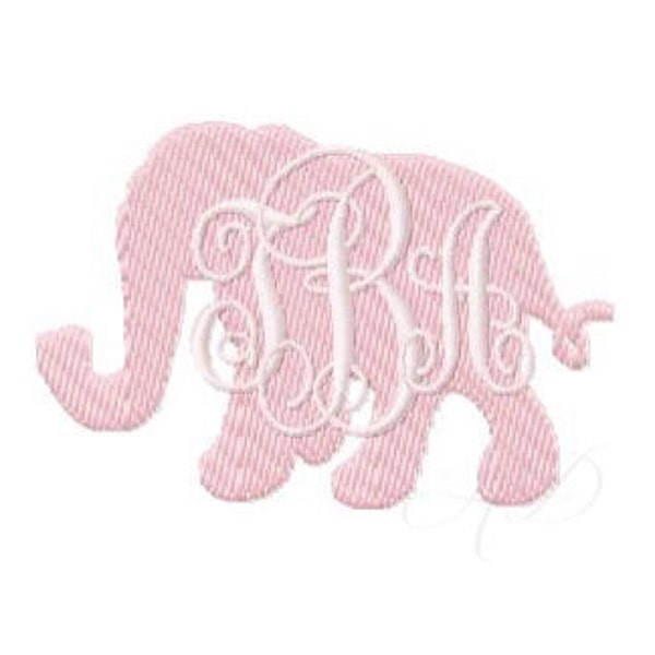 Preppy Elephant Embroidery Design Machine Embroidery .5" 1" inch 2" 3" inch 4x4 5x7 6x10 instant download