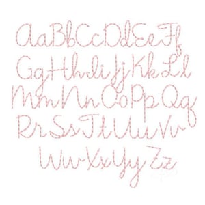 1.5 Gracie Handstitch Script Machine Embroidery Font Hand Stitch Monogram Instant Download BX PES image 2