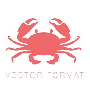 Crab Nautical Vector PDF PNG & SVG Format Instant Download Herrington Design Cricut Monogram