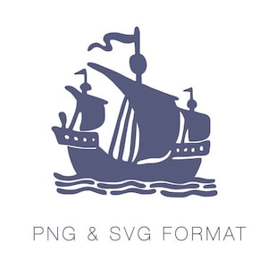 Pirate Ship Vector PNG & SVG Format Instant Download Herrington Design Cricut Monogram