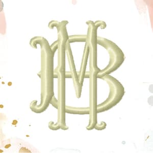 3&quot; Satin Stitch Barrett Monogram Fishtail Font Fish Tail Embroidery Sale 4x4 5x7 Hoop Instant Download PES