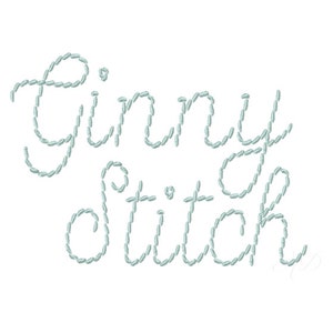 1.5" Ginny Satin Hand Stitch Style Script Machine Embroidery Font Monogram Instant Download  BX PES