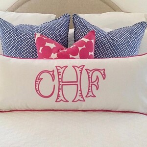 6" Inch Fairfax Fishtail Embroidery Fill Ribbed Font Monogram Satin ...