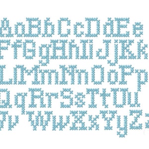 1.5" inch Cross Stitch Alphabet and Numbers Uppercase Lowercase Embroidery Font Machine Embroidery Instant Download BX PES Herrington Design