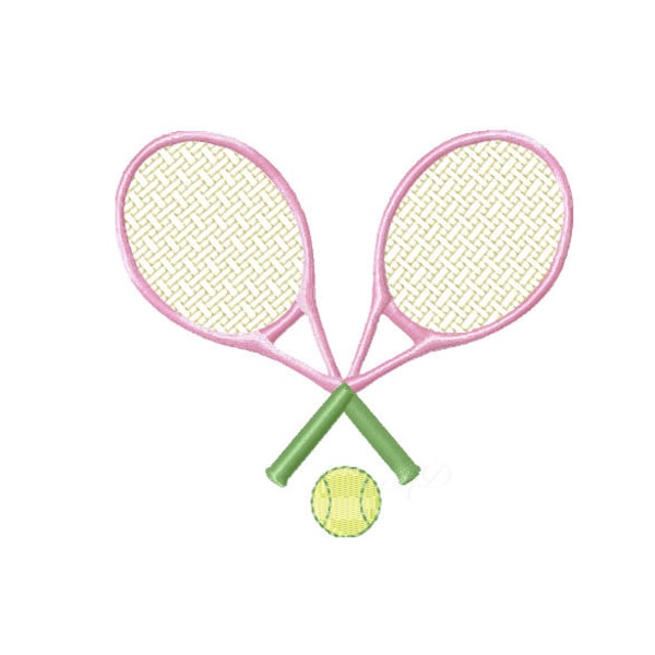 Tennis Monogramme Preppy Broderie Design Monogramme Police Point satin Téléchargement instantané PES BX Tous les Formats Herrington Design