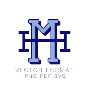 Jackson Monogram PDF PNG SVG Vector Monogram Font for Cutting Machine Herrington Design Instant Download