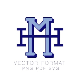 Jackson Monogram PDF PNG SVG Vector Monogram Lettertype voor Snijmachine Herrington Design Instant Download