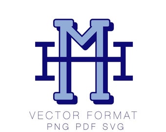Jackson Monogramm PDF PNG SVG Vektor Monogramm Schriftart für Schneidemaschine Herrington Design Instant Download