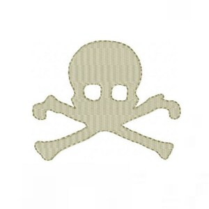 Skull Embroidery File Embroidery Design Skull and Cross Bones Pirate Monogram