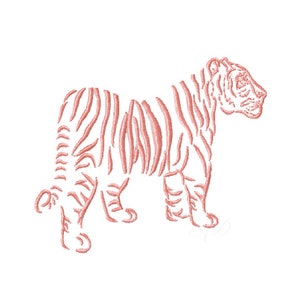 Chinoiserie Tiger Monogram Full embroidery design Instant download 4x4 5x7 6x10 PES BX Herrington Design