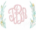 3" inch Empress Embroidery Font Mastercircle Empire Monogram Font Instant Download 4x4 hoop PES  BX instant download Herrington Design