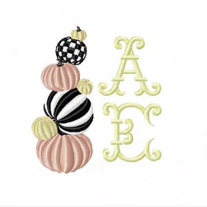 Painted Pumpkin Topiary Embroidery Design Embroidery Fill Stitch Instant download BX 4x4 5x7 6x10 PES Herrington Design Halloween