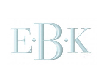 NEW 2&quot; Ryan Classic Serif Type Boy Monogram Stacked Embroidery Font 5x7 Hoop BX instant download PES Herrington Design