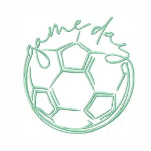 Soccer Game Day Embroidery Design Machine Embroidery Font LightHouse Instant download PES BX 4x4 5x7 6x10