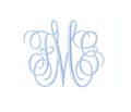 Kathryn Script 4" inch and 5" inch Vine Interlocking Monogram Embroidery Font 4x4 hoop Instant download Herrington Design BX PES