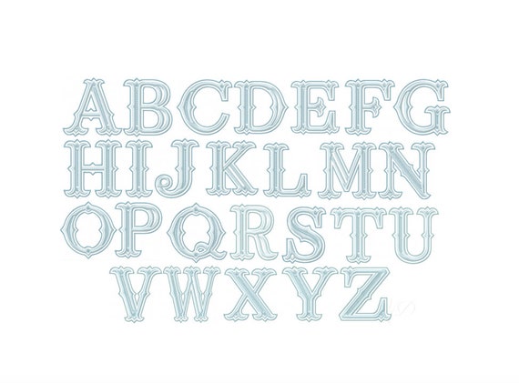 4X4 3.6" inch Queen Bess Monogram Embroidery Font BX instant download Herrington Design