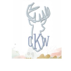 Buck Antler Applique Embroidery Design Boy Machine Embroidery Font BX Instant download 4x4 5x7 6x10