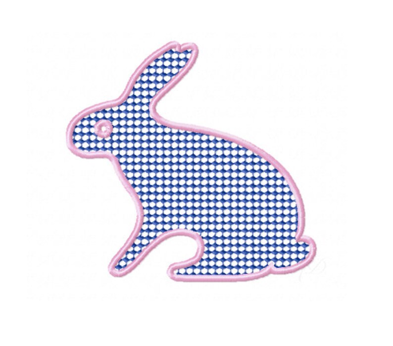 Patterned Rabbit Bunny Embroidery Design Porcelain Monogram - Etsy