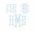 2" and 3" Two Type Fishtail Outline Embroidery Machine Font Herrington Design Instant download 4x4 Hoop