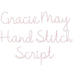 1,5" Gracie Handstitch Script Machine Borduurlettertype Handsteek Monogram Instant Download BX PES