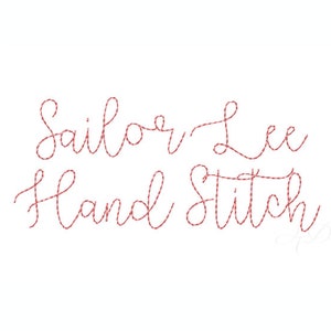 2" Sailor Lee Handstitch Raw Script Machine Embroidery Font Hand Stitch Monogram Instant Download  BX PES