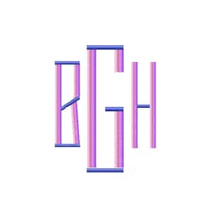 2" and 3" inch Sawyer Embroidery Font Monogram Stacked Embroidery Font Small 4x4 Hoop BX instant download PES Herrington Design