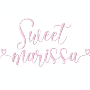 2&quot; Inch Sweet Marissa Valentine&#39;s Heart Script Monogram Curl Interlocking Embroidery Font Instant Download Initials PES BX Herrington Design