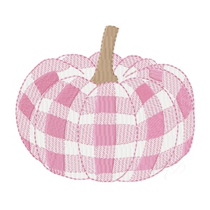 Gingham Madras Pumpkin Embroidery Design Plaid Monogram Stitch Font Instant download BX 4x4 5x7 6x10 PES Herrington Design Halloween Checked