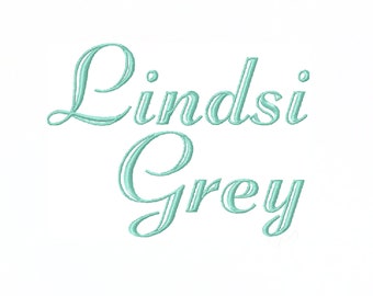 1.5" Lindsi Grey Satin Stitch Embroidery Machine Font Instant Download Herrington Design PES BX