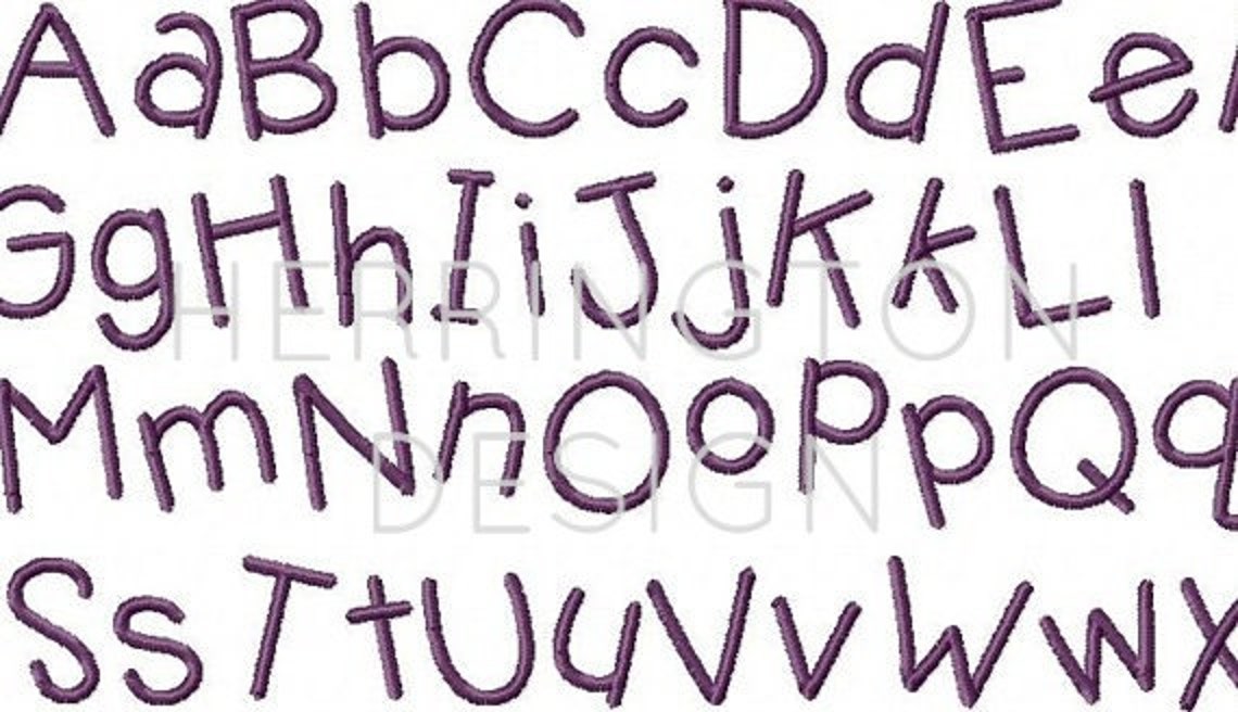 1.5 inch Peanut Butter Kids Writing Embroidery Font Etsy