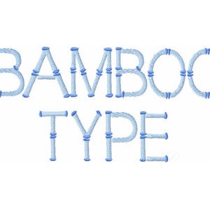 1.5&quot; Bamboo Font Embroidery Font Design Instant Download Font PES BX All Formats