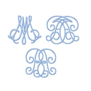 3" inch Satin Stitch Vine Classic Monogram Oopsie Daisy Font Embroidery Font Vine Monogram 4x4 Instant download  BX PES Herrington Design