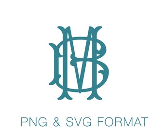 Emmaline Bold SVG PNG PDF Vector Cricut Monogram Font Herrington Design Download istantaneo