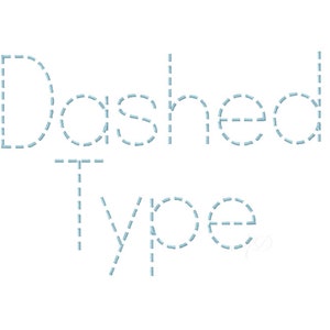 3&quot; Dashed Satin Stitch Type Machine Broderie Police Main Point Monogramme Téléchargement instantané BX PES