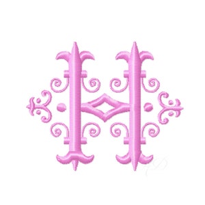 1.5" Ruby Satin Solid Fishtail Embroidery Machine Monogram Font Fish Tail 4x4 Hoop Instant Download Herrington Design