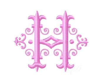 1.5" Ruby Satin Solid Fishtail Embroidery Machine Monogram Font Fish Tail 4x4 Hoop Instant Download Herrington Design