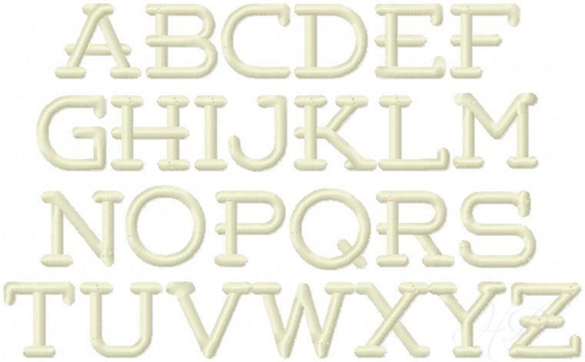 2 Inch Classic Preppy Embroidery Font Instant Download - Etsy